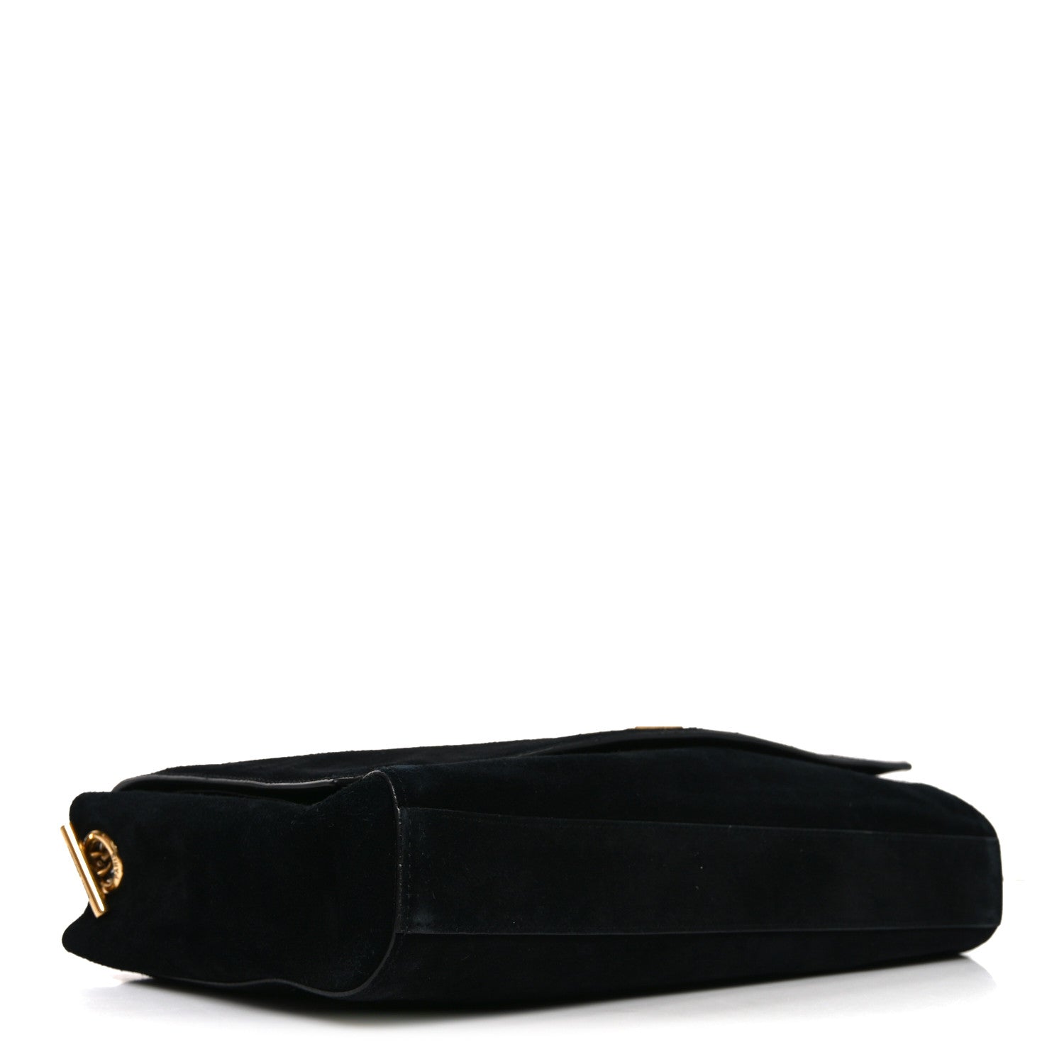 Saint Laurent Smooth Calfskin Suede Medium Reversible Monogram Kate Satchel Black 4 of 18
