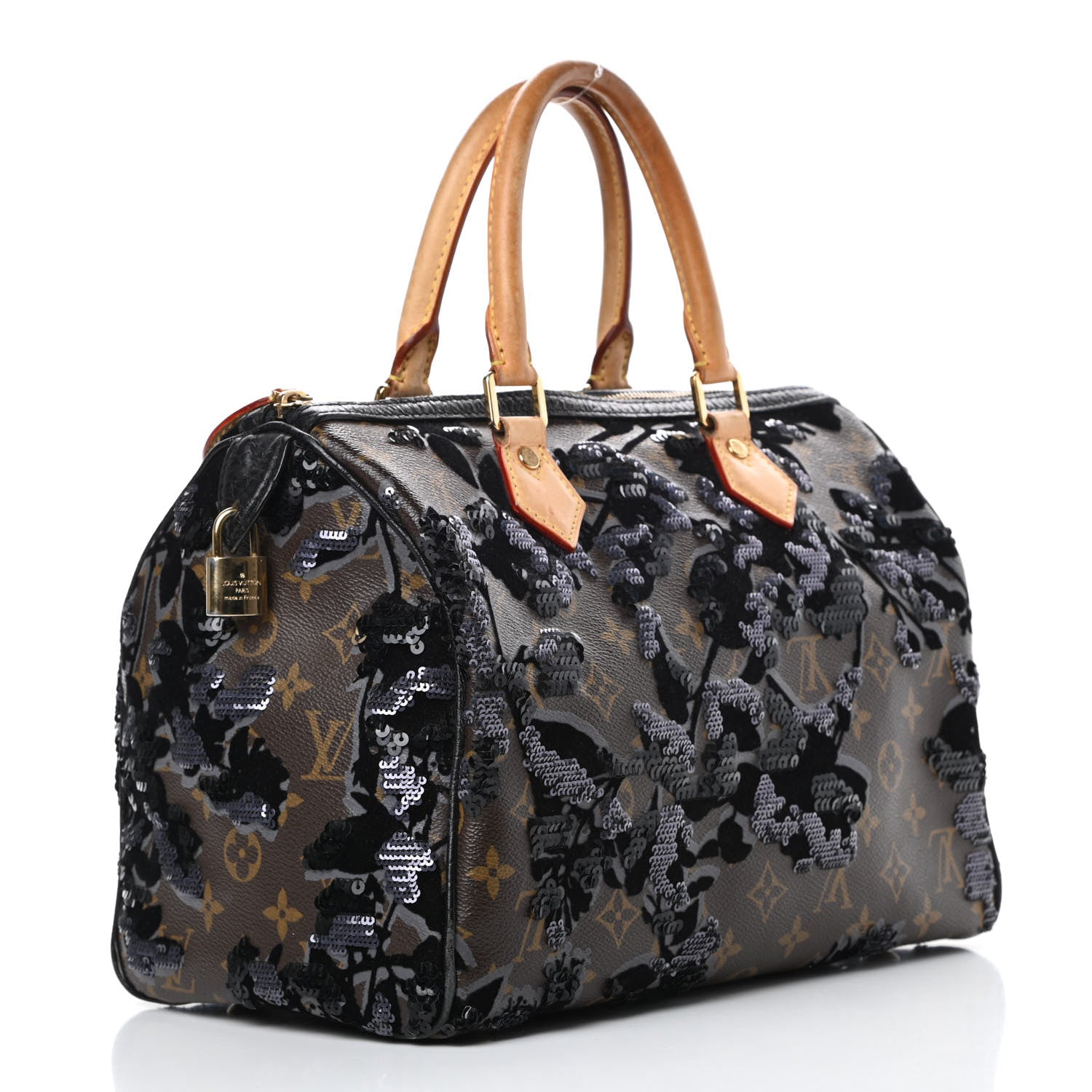 Louis Vuitton Monogram Fleur De Jais Sequins Speedy 30 3 of 19