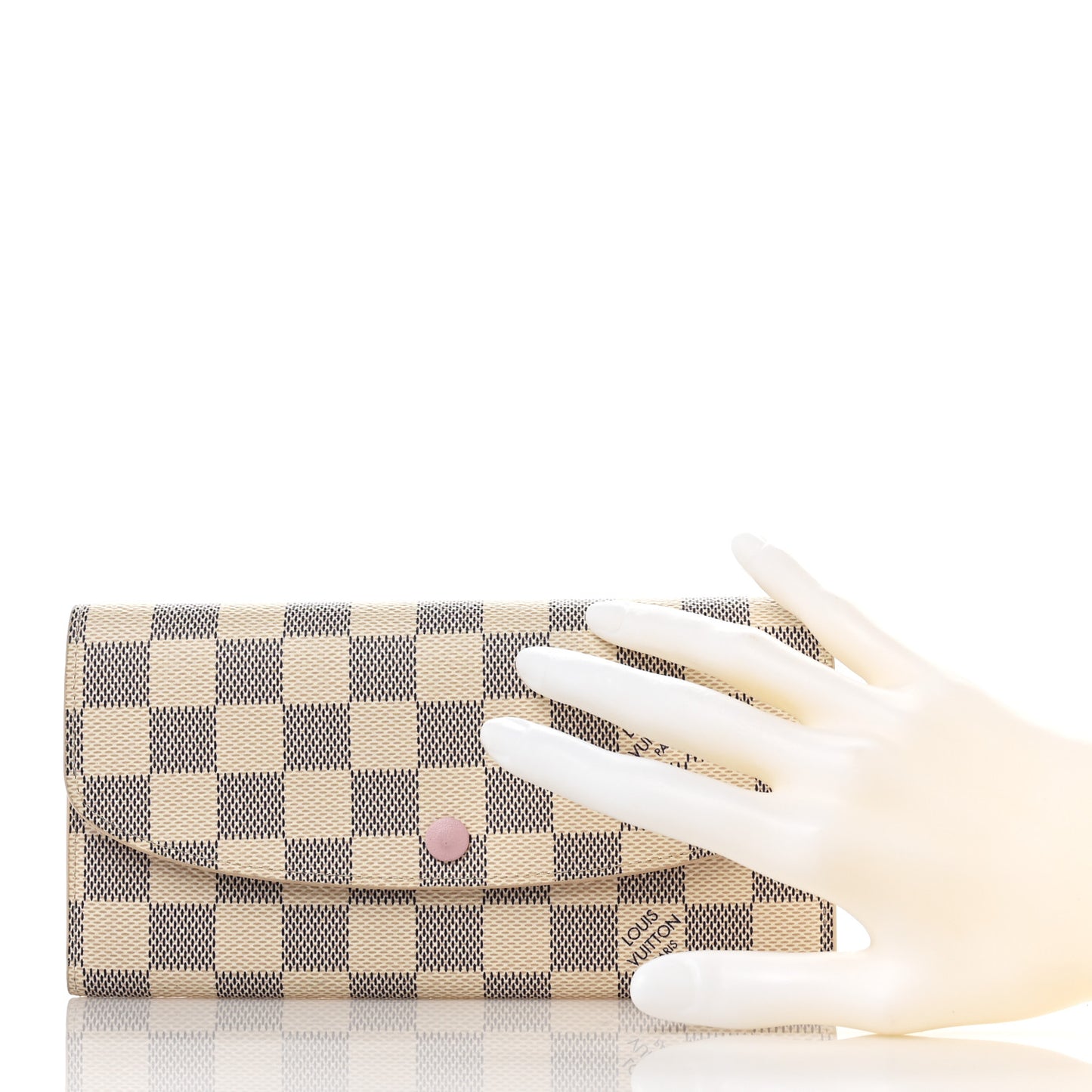 Damier Azur Emilie Wallet Rose Ballerine