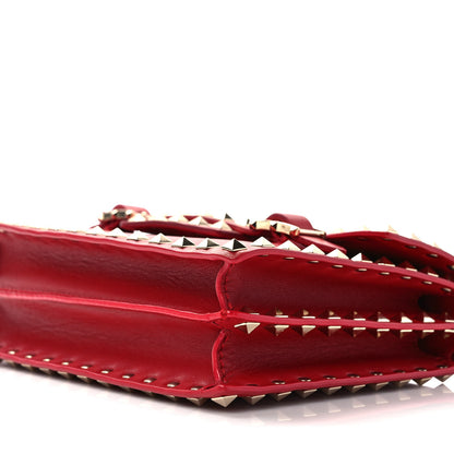 Valentino Garavani Calfskin Rockstud Flap Shoulder Bag Rosso Valentino 9 of 11