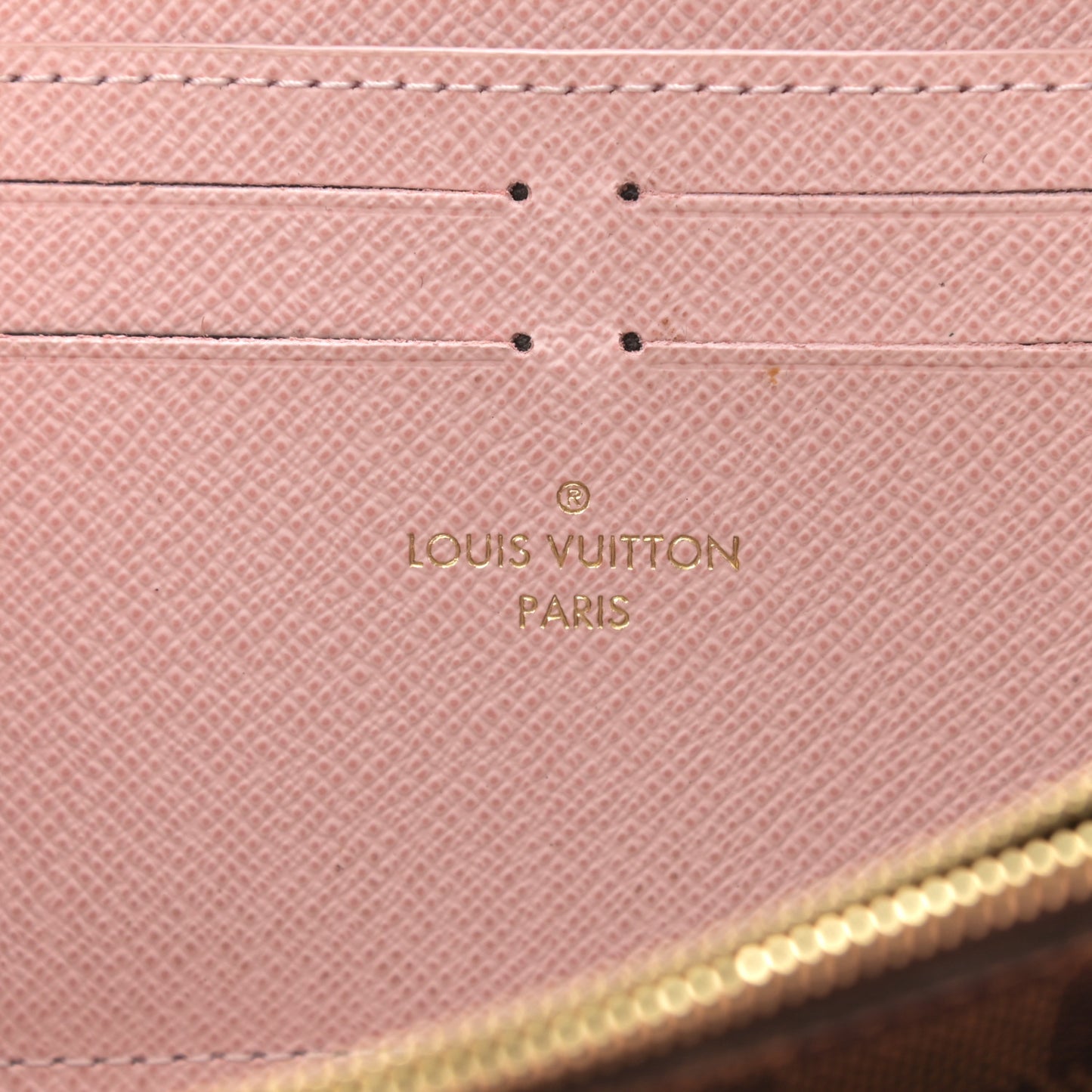 Damier Ebene Clemence Wallet Rose Ballerine