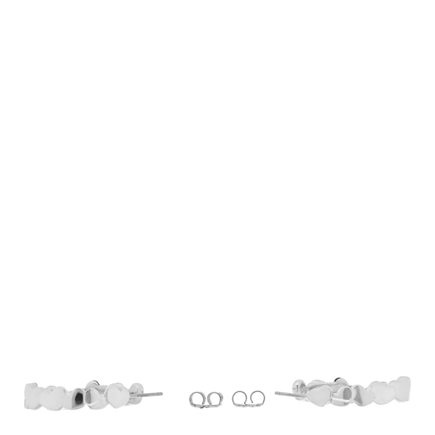 Sterling Silver Paloma Picasso Modern Hearts Hoop Earrings