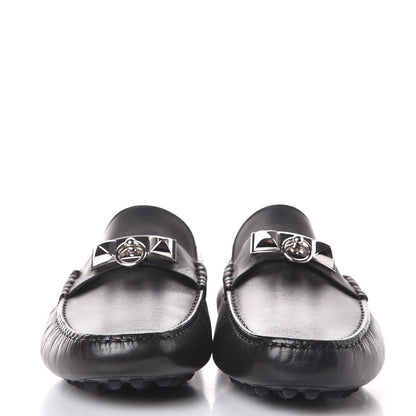 Hermes Supple Calfskin Irving Driving Moccasin Loafers 39 Black 2 of 10