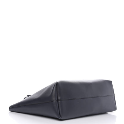 Saint Laurent Calfskin Large Shopping Tote Deep Marine 4 of 11