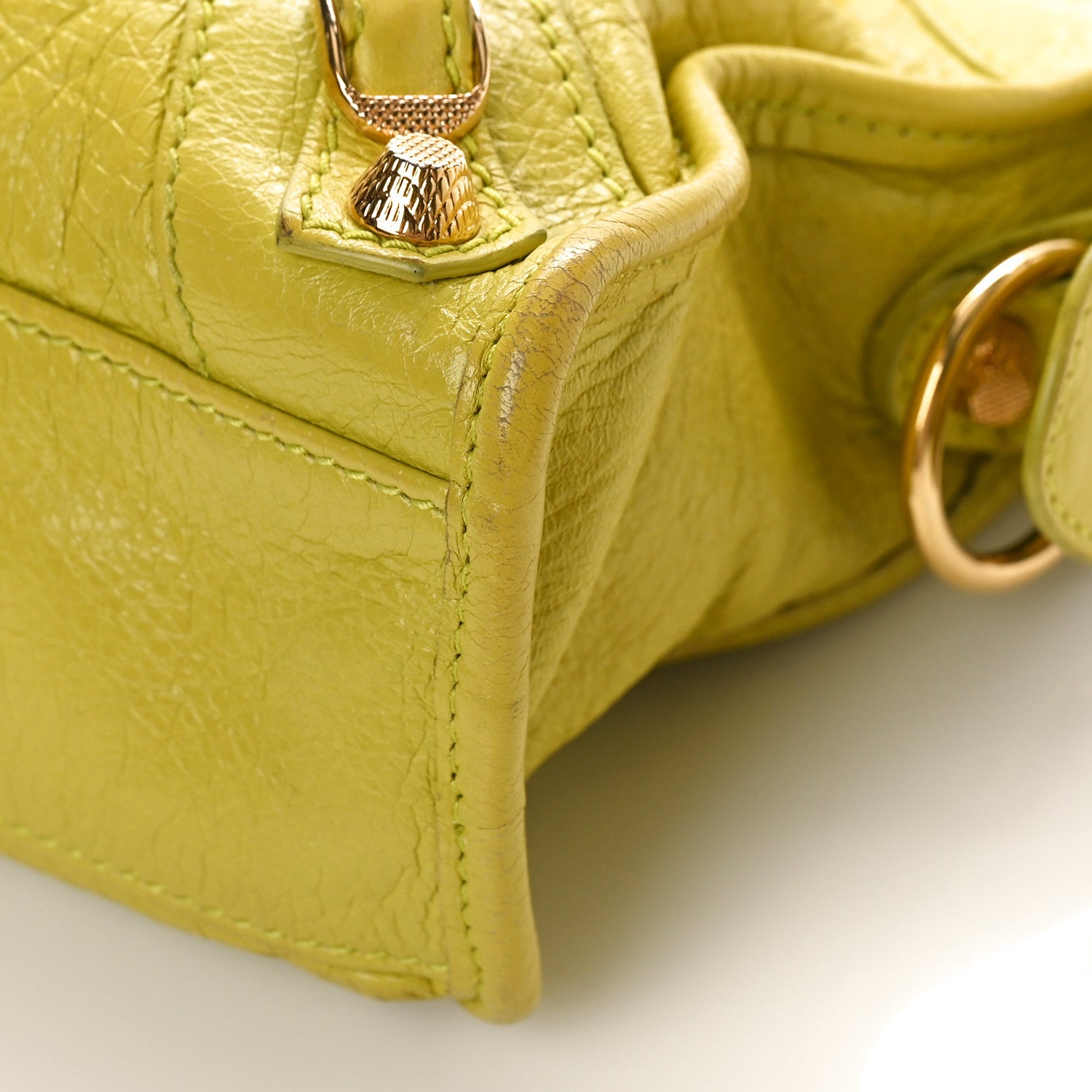 Balenciaga Agneau Giant 12 Gold Hardware Mini City Jaune Poussin 8 of 11