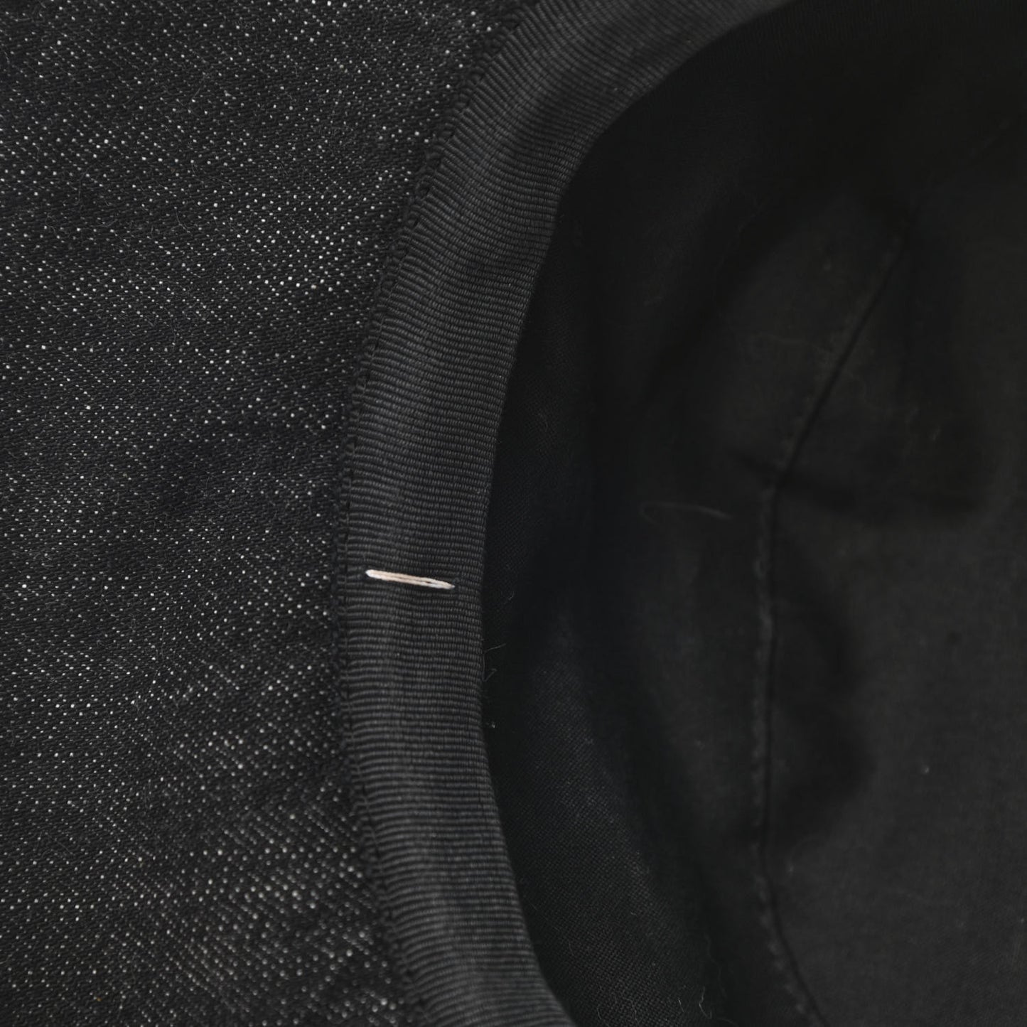 Denim Logo Bucket Hat L Black