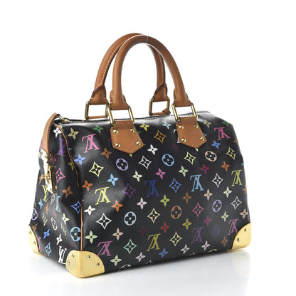 Louis Vuitton Monogram Multicolor Speedy 30 Black 3 of 9