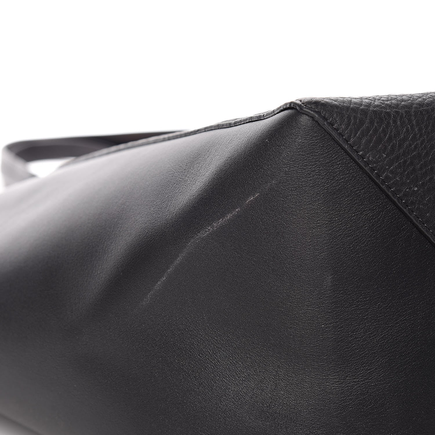 Celine Velluto Smooth Calfskin Medium Horizontal Cabas Phantom Black 8 of 10