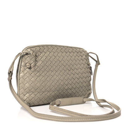 Bottega Veneta Nappa Intrecciato Nodini Crossbody Messenger Light Grey 2 of 14