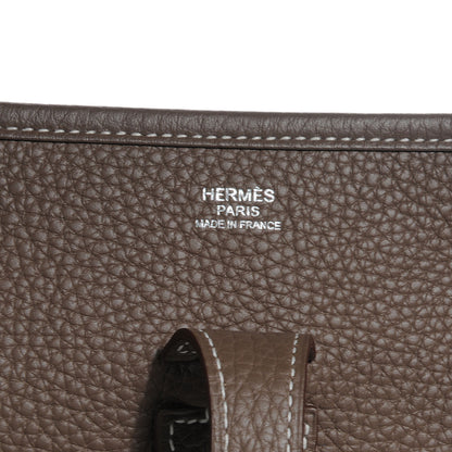 Hermes Taurillon Clemence Evelyne III PM Etoupe 6 of 8
