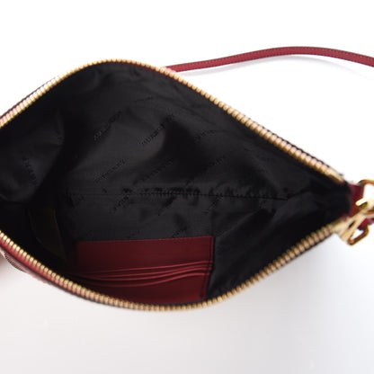 Burberry House Check Derby Peyton Crossbody Clutch Bag Russet Red 5 of 8
