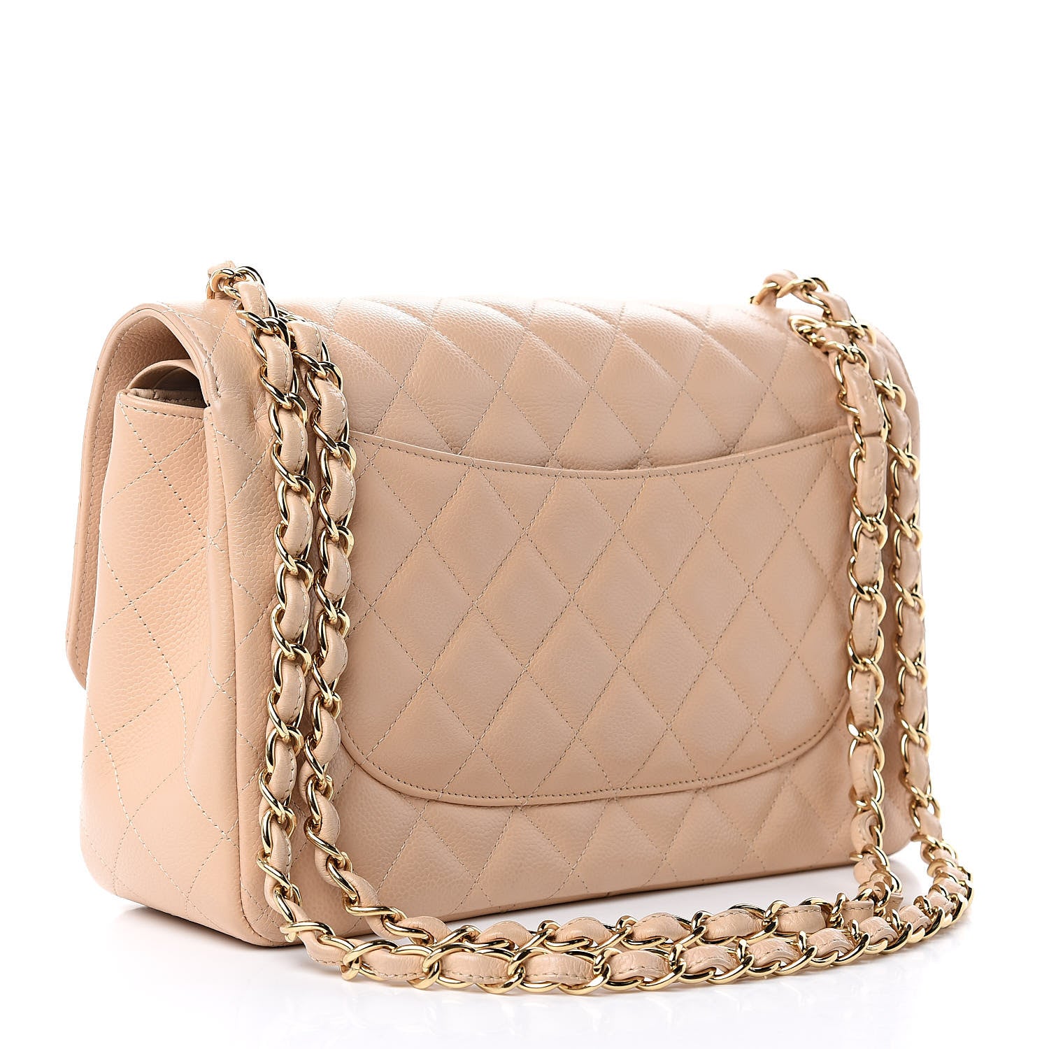 Chanel Caviar Quilted Jumbo Double Flap Beige Clair 3 of 15