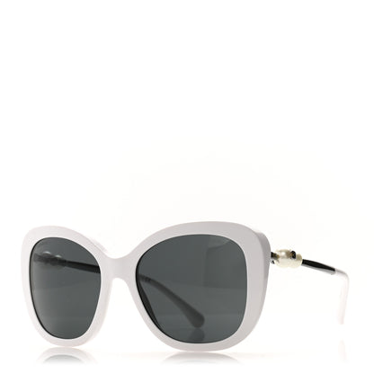Chanel Acetate Butterfly Winter Pearl Sunglasses 5339-H White 1 of 8