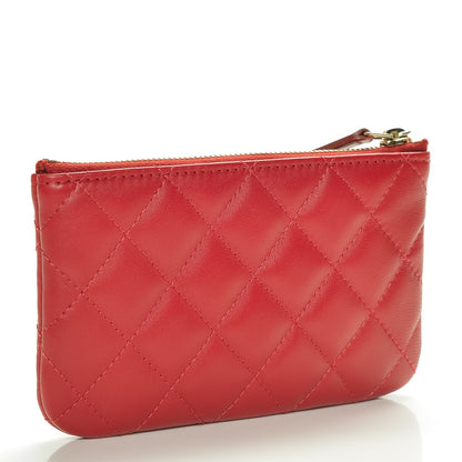 Chanel Lambskin Quilted Small Casino Cosmetic Case Red 3 of 6