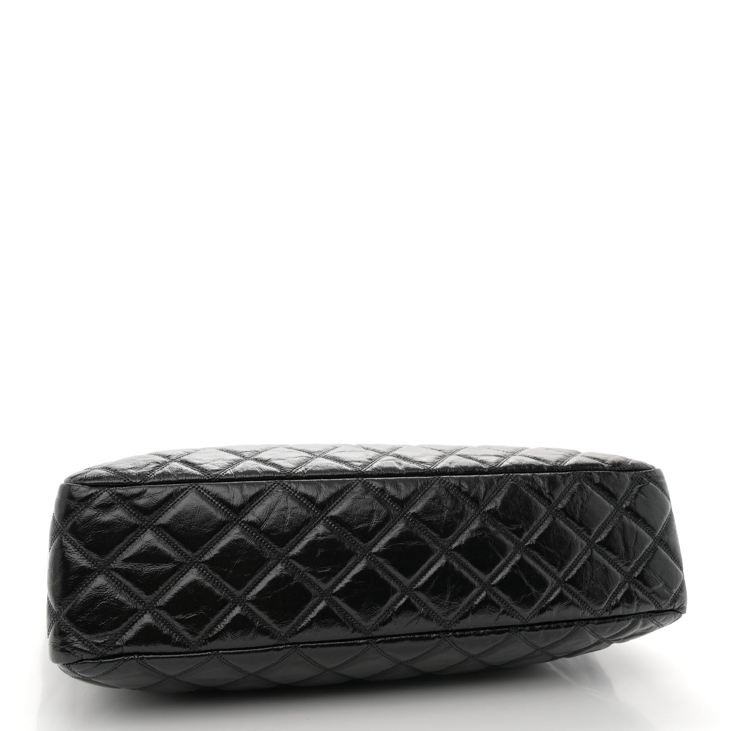 Chanel Shiny Aged Calfskin Quilted Small Shopping Bag Black 4 of 11