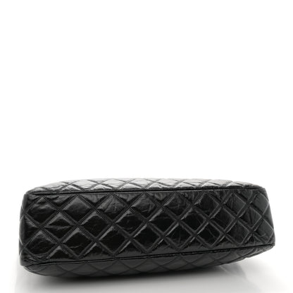 Chanel Shiny Aged Calfskin Quilted Small Shopping Bag Black 4 of 11