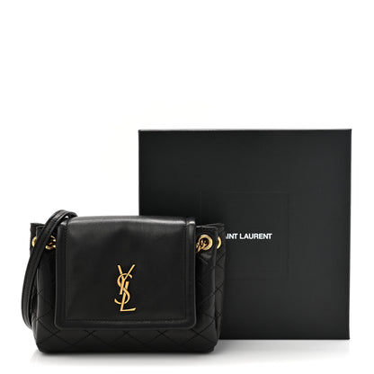 Saint Laurent Lambskin Quilted Monogram Mini Nolita Black 11 of 11