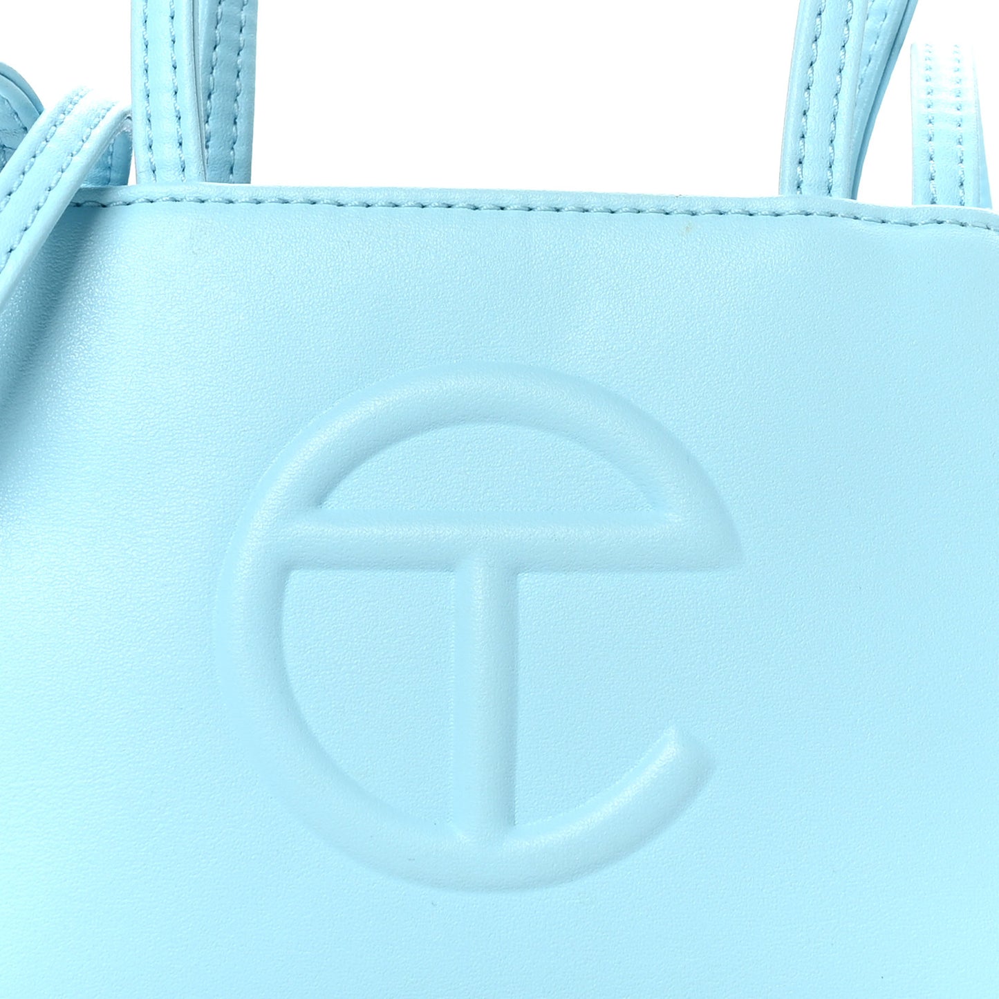 Vegan Leather Small Shopping Bag Pool Blue