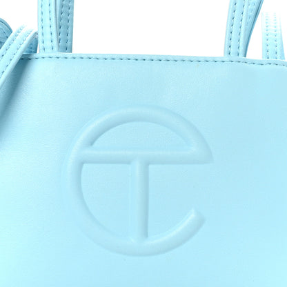 Telfar Vegan Leather Small Shopping Bag Pool Blue 7 of 9