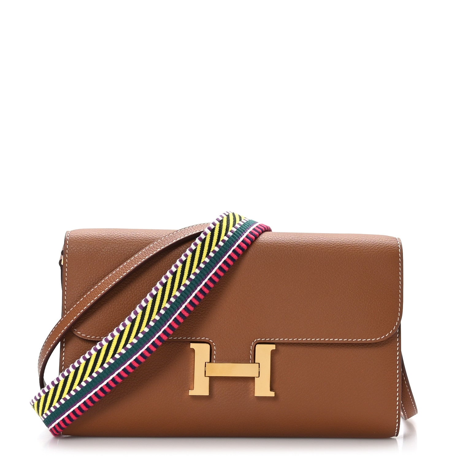 Hermes Evercolor Cavale Constance Long Wallet To Go Gold Multicolor 1 of 9
