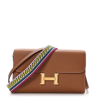 Hermes Evercolor Cavale Constance Long Wallet To Go Gold Multicolor 1 of 9