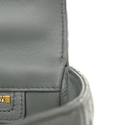Christian Dior Grained Calfskin Cannage Large Caro Bag Grey Stone 11 of 11