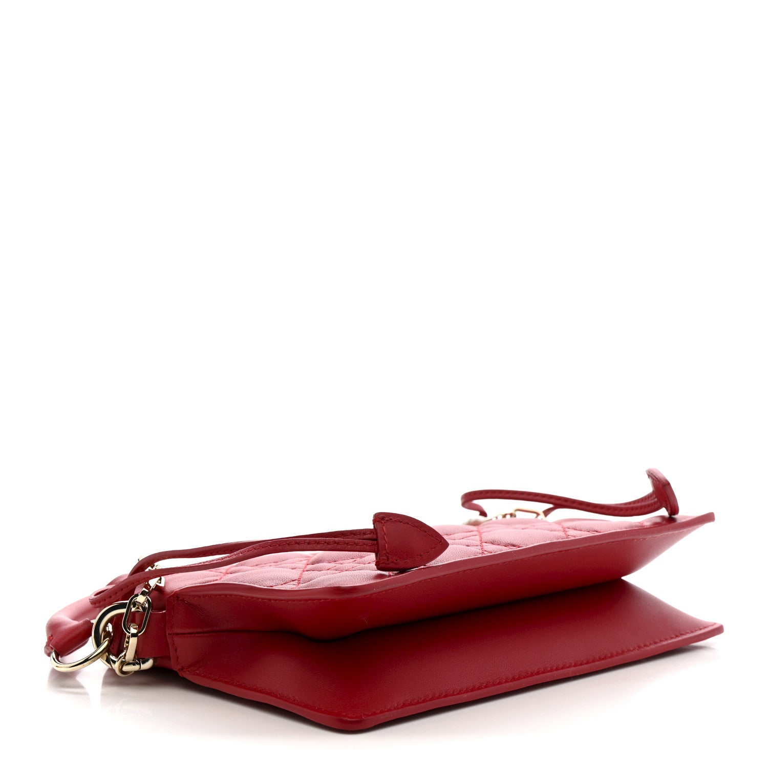 Christian Dior Lambskin Milly Mini Drawstring Bag Red 4 of 11