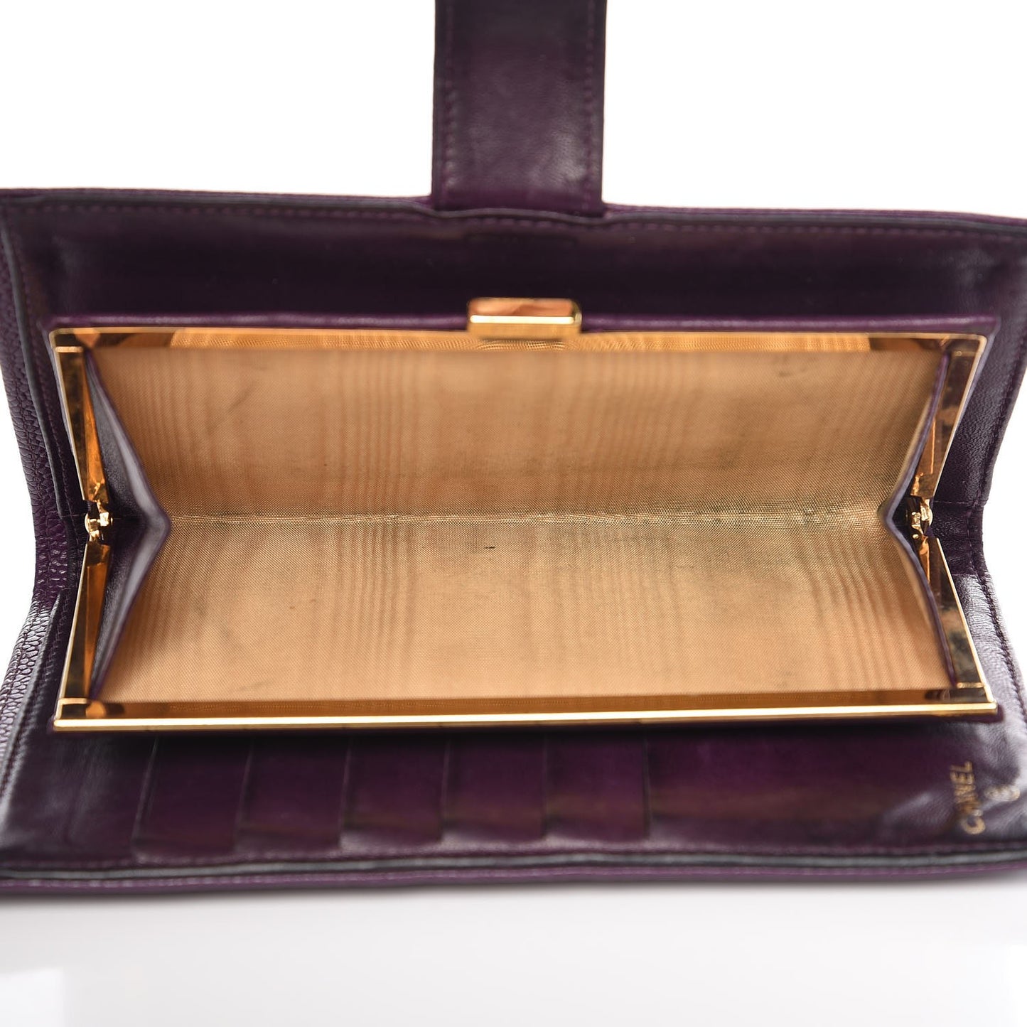 Caviar Timeless CC Zipped Pocket Wallet Purple
