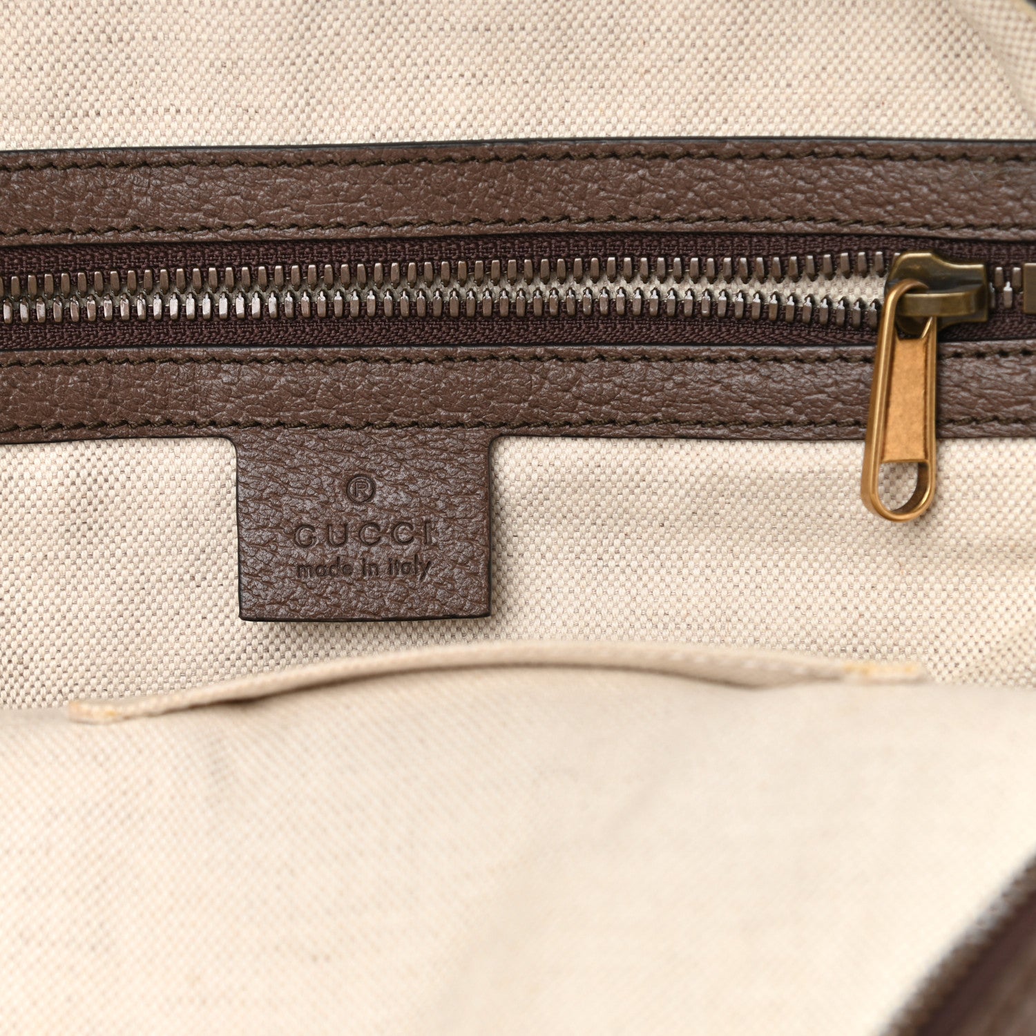 Gucci GG Supreme Monogram Calfskin Web Small Ophidia Day Backpack Beige Ebony New Acero 6 of 12