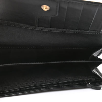 Gucci Guccissima Metal Bar Continental Flap Wallet Black 5 of 7
