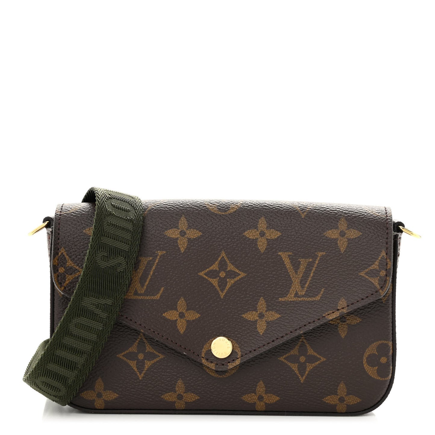 Monogram Felicie Strap & Go Kaki