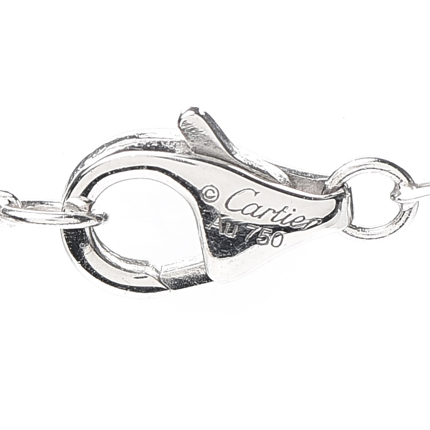Cartier 18K White Gold Diamond Juste Un Clou Paved Pendant Necklace 5 of 6