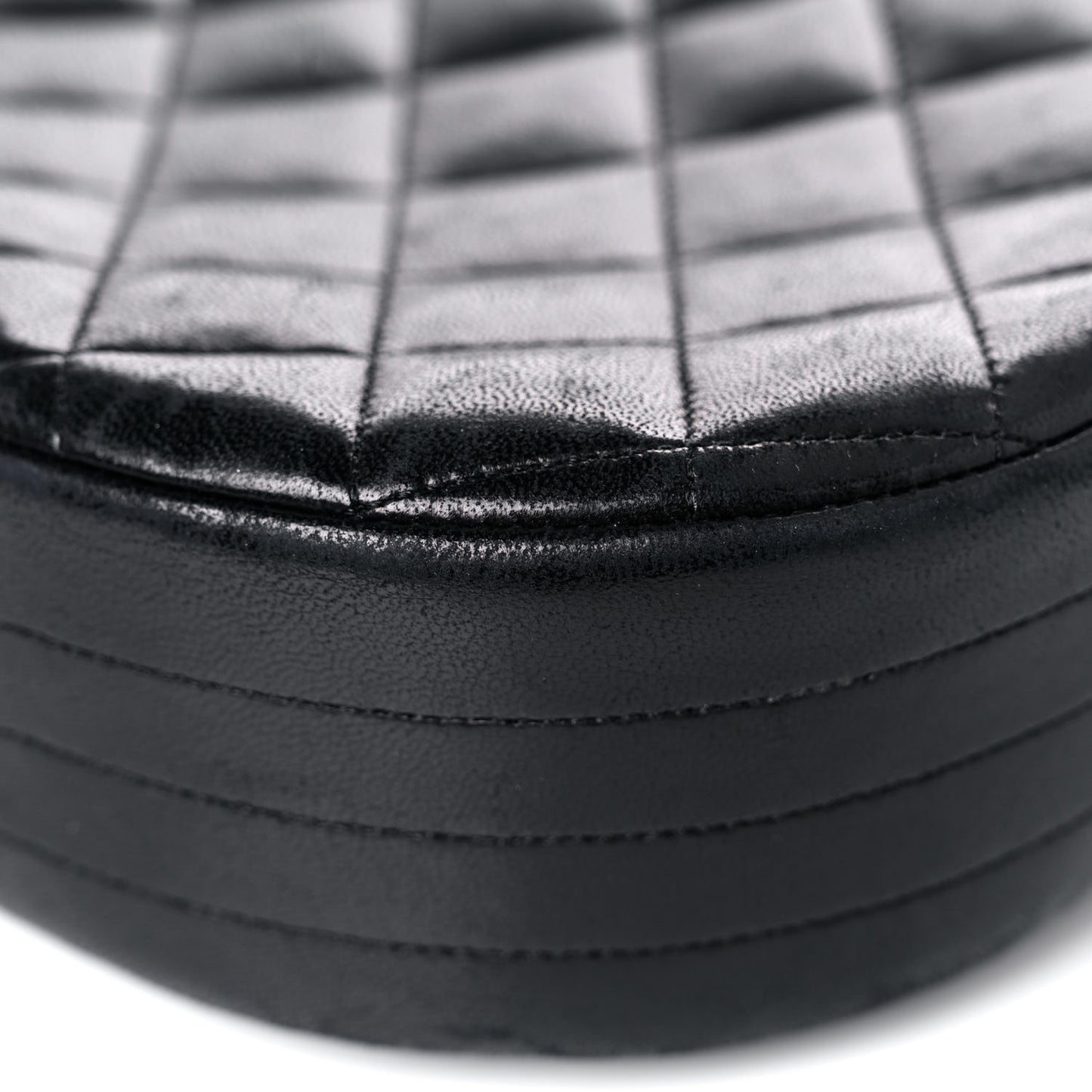 Lambskin Quilted Small Single Flap Black