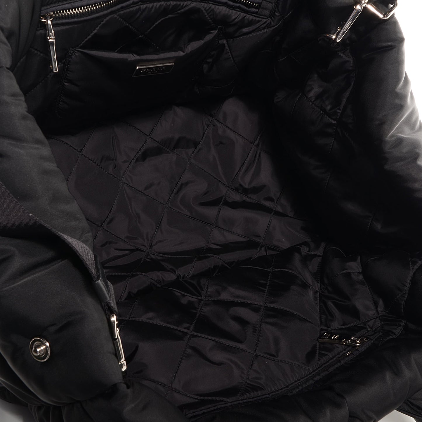Tessuto Nylon Bomber Tote Nero Black