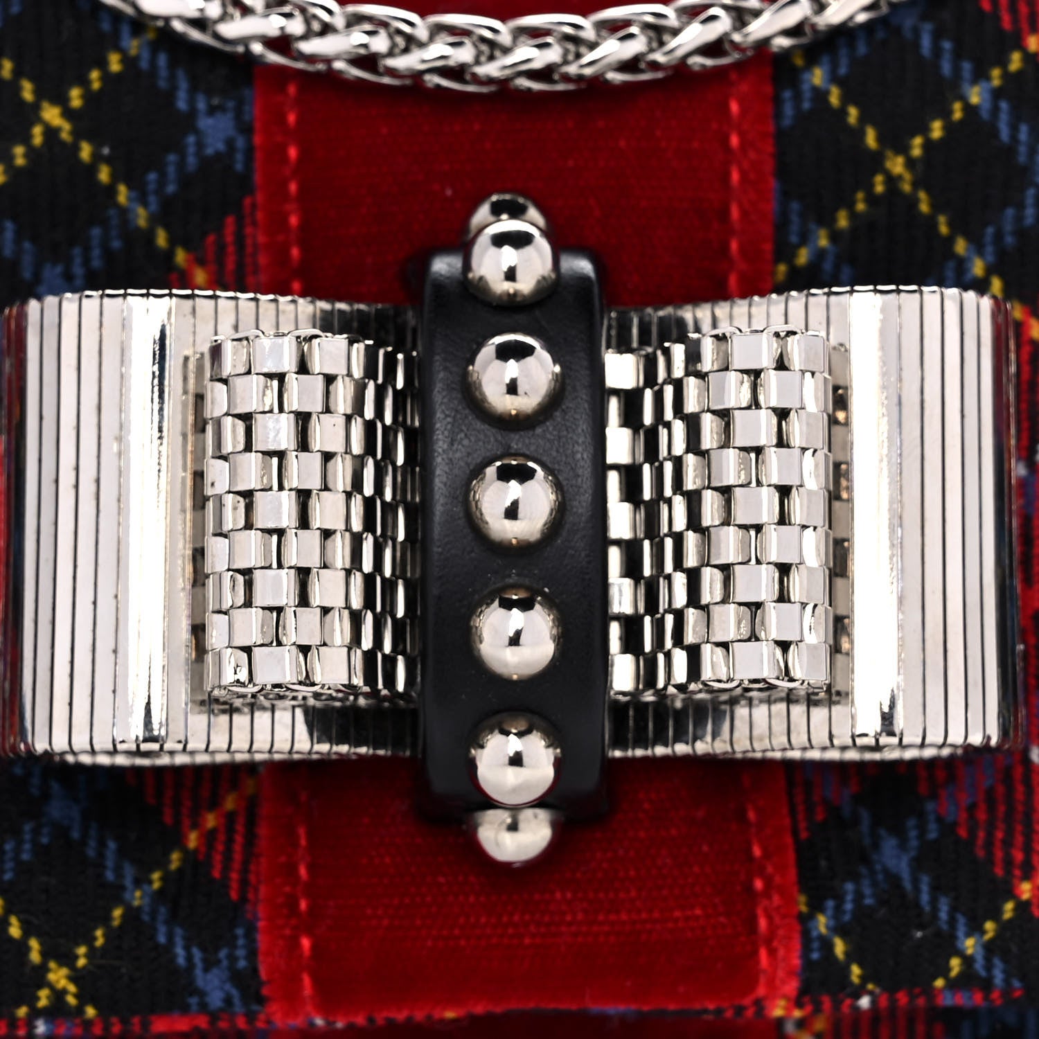 Christian Louboutin Wool Sweet Charity Crossbody Bag Plaid 8 of 11
