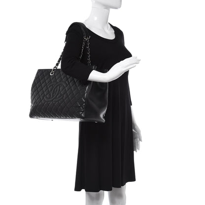 Chanel Caviar Quilted XL Grand Shopping Tote GST Black 2 of 7