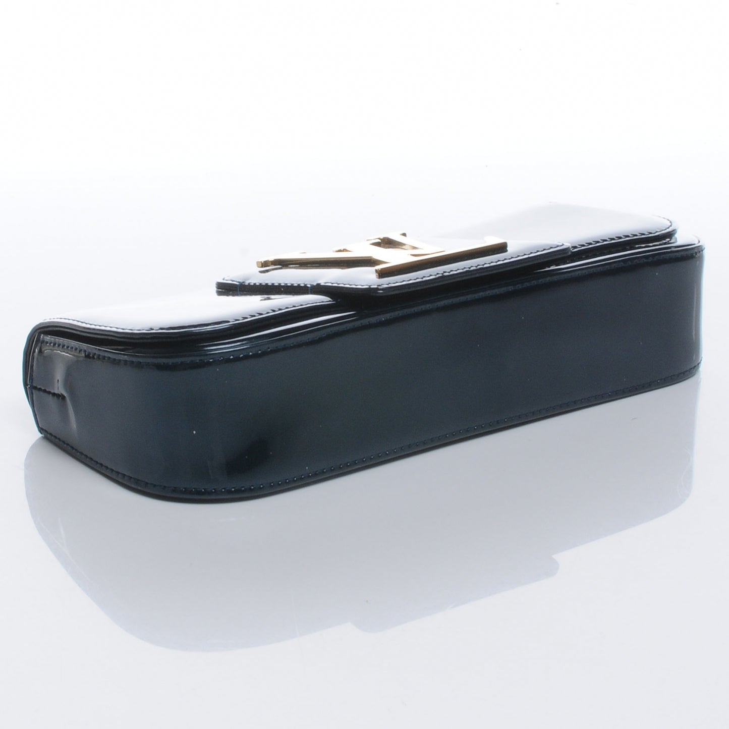 Patent Sobe Clutch Blue Nuit