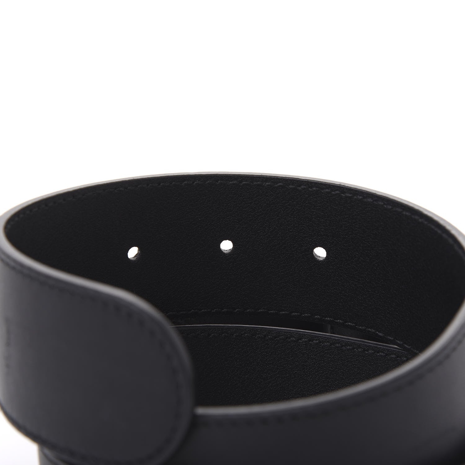 Gucci Moon Calfskin Scales Double G 40mm Belt 75 30 Black 3 of 6