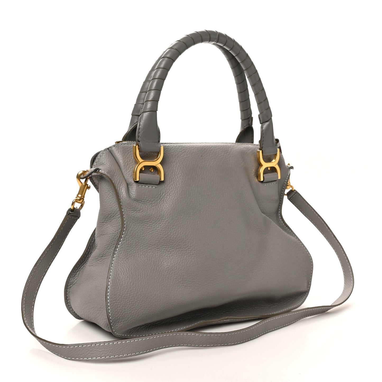 Calfskin Medium Marcie Satchel Cashmere Grey