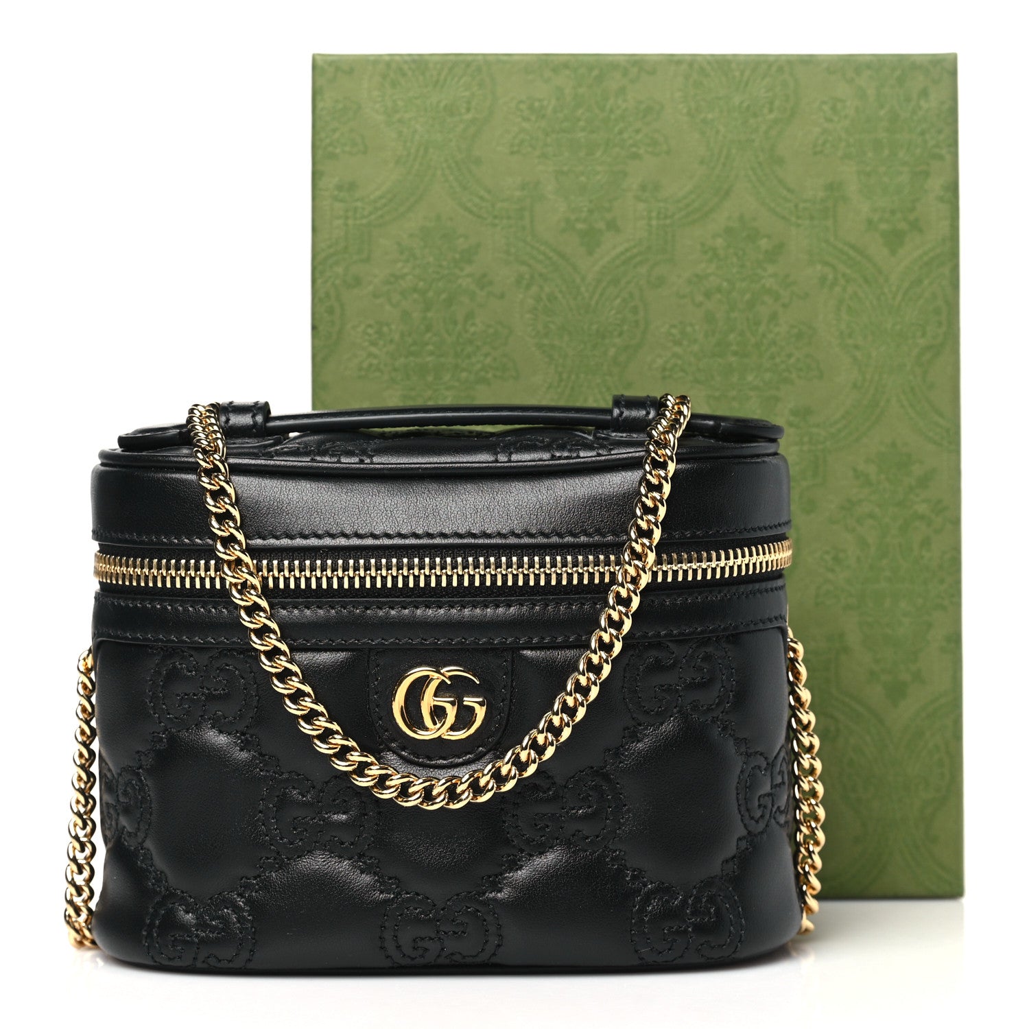 Gucci Calfskin GG Matelasse Mini Top Handle Bag Black 11 of 11