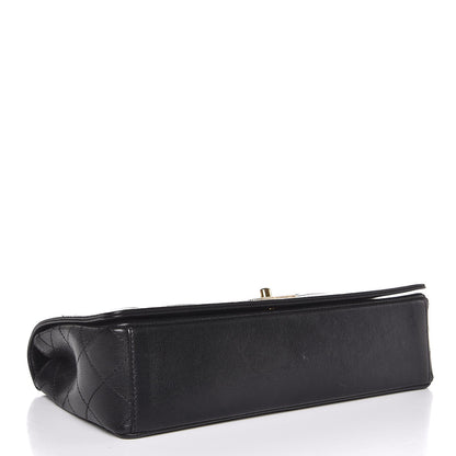 Chanel Sheepskin Quilted Vintage Mademoiselle Flap Black 4 of 8