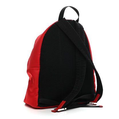 Fendi Nylon Vitello Elite Monster Eyes Rounded Backpack Red White 3 of 13