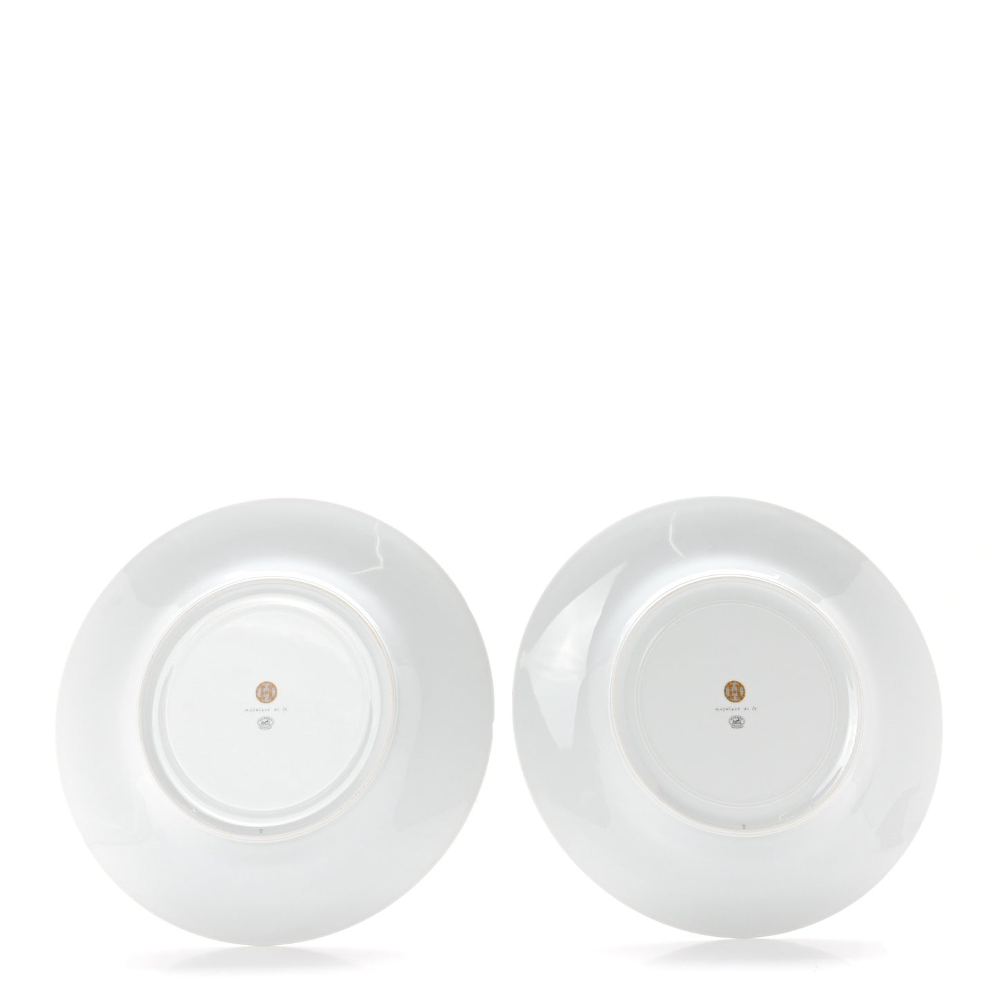 Porcelain Mosaique Au 24 Platine Presentation Plate Set of 2 Gold