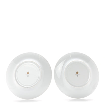 Hermes Porcelain Mosaique Au 24 Platine Presentation Plate Set of 2 Gold 2 of 6