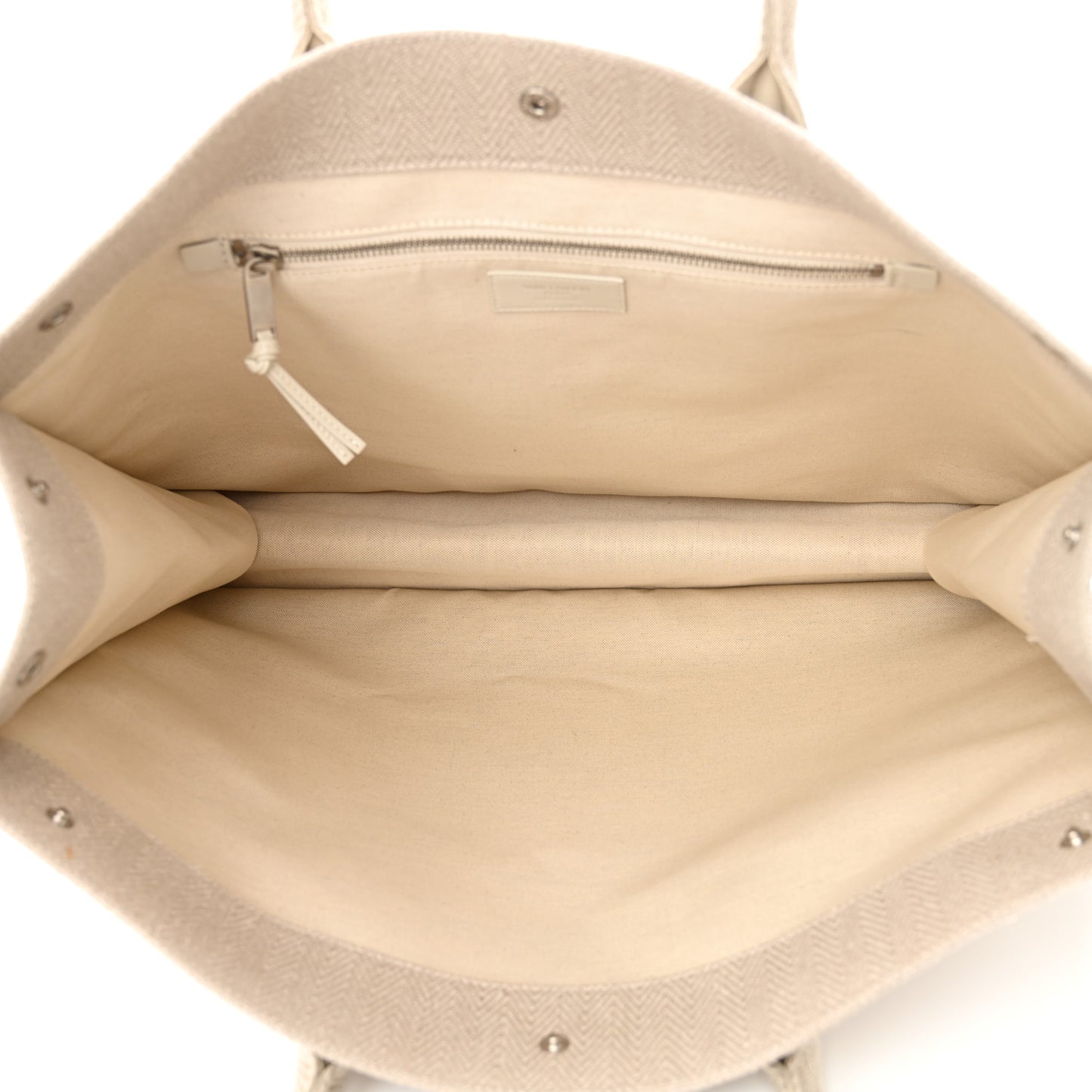 Cotton Linen Rive Gauche Tote Light Shell