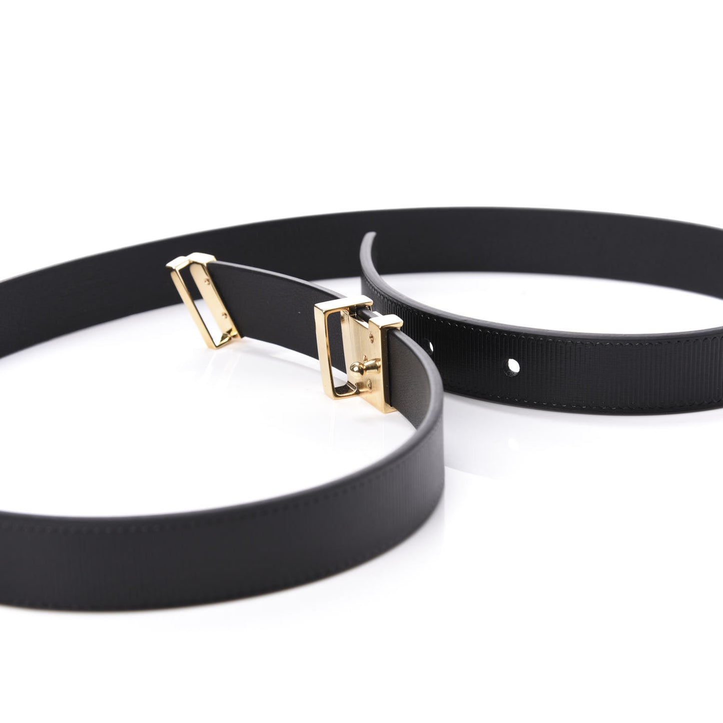 Calfskin Embossed 20MM LV Initiales Belt 75 30 Black
