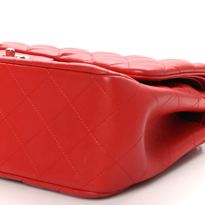 Chanel Lambskin Quilted Jumbo Double Flap Red 10 of 10