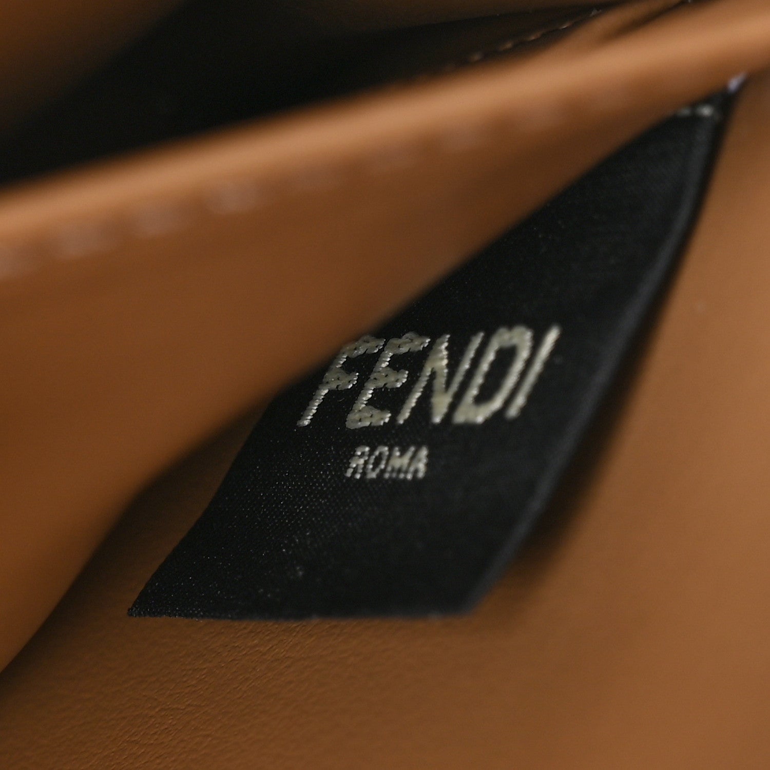 Fendi Fabric Jacquard FF 1974 Wallet On Chain Tobacco Moro 6 of 10