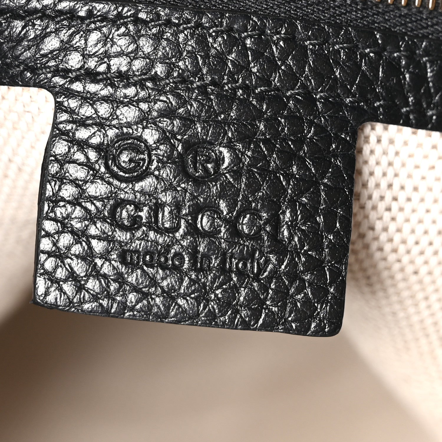 Gucci Pebbled Calfskin Medium Soho Chain Shoulder Bag Black 6 of 10