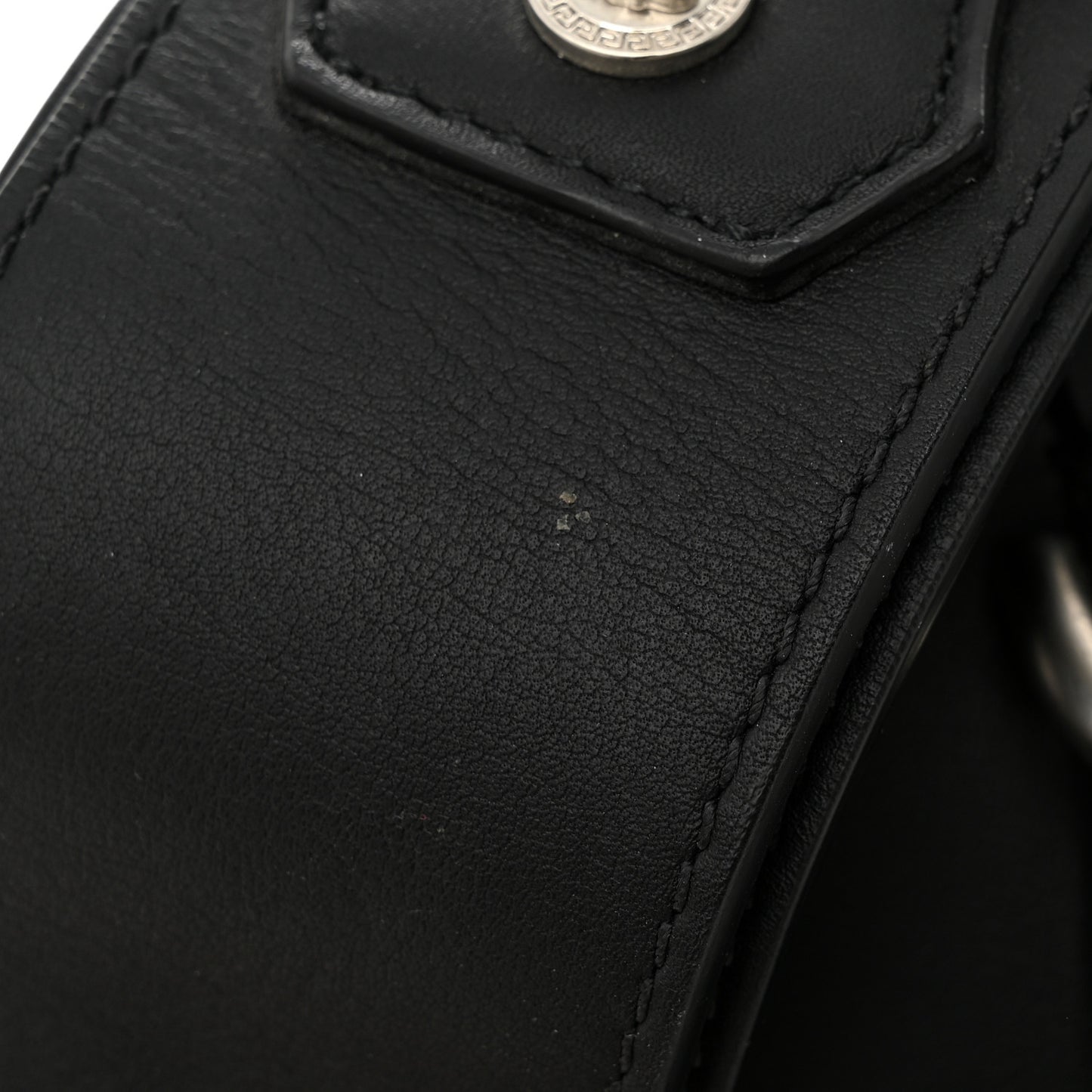 Calfskin Small Biker Chain Satchel Black